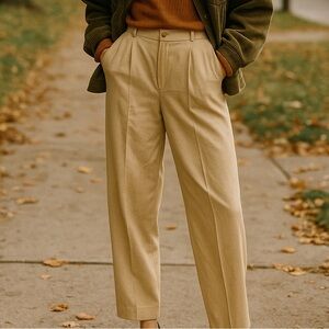 Vintage Michael Antonio Tan Chinos Classic Straight-Leg Pants